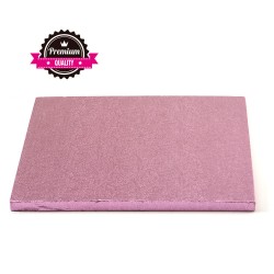  Vendita on-line di Sottotorta rigido quadrato rosa 35x35 h1,2 cm  