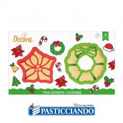  Vendita on-line di Set tagliapasta ghirlanda e stella di Natale 2pz Decora 