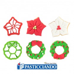 Set tagliapasta ghirlanda e stella di Natale 2pz Decora in vendita online