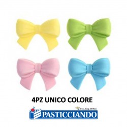 Fiocchetti in zucchero 4pz unico colore Modecor in vendita online