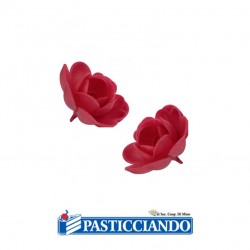  Vendita on-line di ROSE GRANDI ROSSE GUSTO FRAGOLA 2PZ AMBRAS  