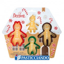  Vendita on-line di Tagliapasta omini gingerbread 4pz Decora 
