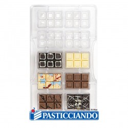  Vendita on-line di Stampo per cioccolato mini tavolette 10 cavità  