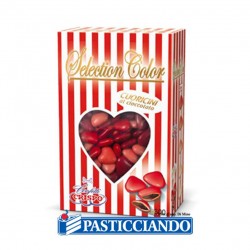 Confetti selection color cuoricini mignon sfumati rossi 500gr Crispo s.r.l. in vendita online