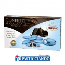 Confetti celesti al cioccolato fondente 1kg Crispo s.r.l. in vendita online