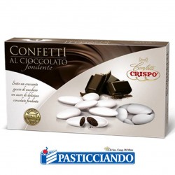 Confetti bianchi al cioccolato fondente 1kg Crispo s.r.l. in vendita online
