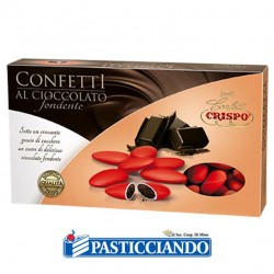  Vendita on-line di Confetti rossi al cioccolato fondente 1kg  