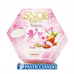  Vendita on-line di Lieto evento confetti snob rosa alla mandorla 500gr Crispo s.r.l. 
