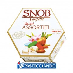  Vendita on-line di Lieto evento confetti snob bianchi 6 gusti 500gr  