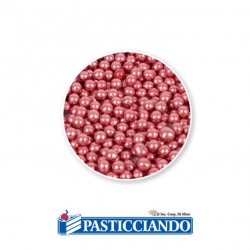  Vendita on-line di Perle di zucchero lucide rosa di zucchero 50gr  