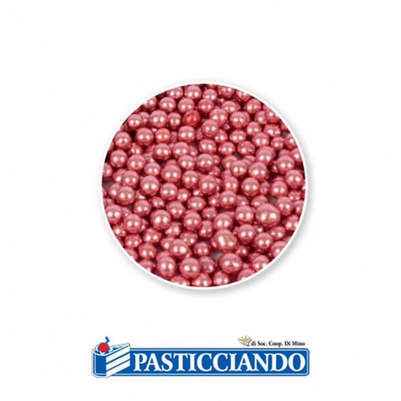 Perle di zucchero lucide rosa di zucchero 50gr - Floreal