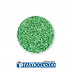  Vendita on-line di Mompariglia di zucchero perlato verde 50gr  