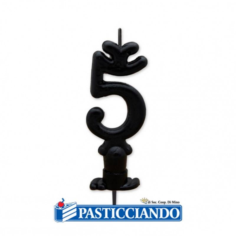 Candela numero 5 nera big party - Big Party