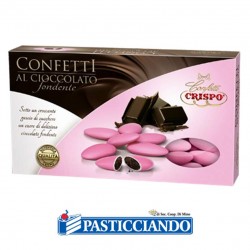 Vendita on-line di Confetti rosa al cioccolato fondente 1kg  