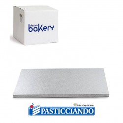  Vendita on-line di Sottotorta bakery rettangolare argento 35x45 H1,2 cm Decora 