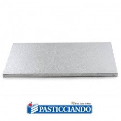 Sottotorta rettangolare argento 40x50 h1,2 cm Modecor in vendita online