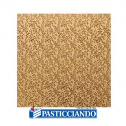 Sottotorta quadrato dorato 40x40 h1,2 cm Modecor in vendita online