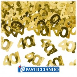 Coriandoli in plastica 40 anni oro Big Party in vendita online