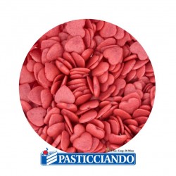 Cuoricini di zucchero rossi perlati 40gr GRAZIANO in vendita online