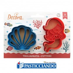  Vendita on-line di Set 2 tagliapasta sirena e conchiglia  