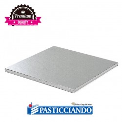 Sottotorta bakery quadrato argento 40x40 H1,2 cm Decora in vendita online