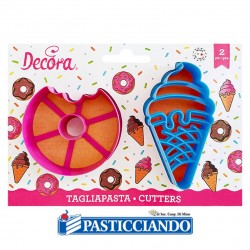 Set 2 tagliapasta ciambella e gelato Decora in vendita online