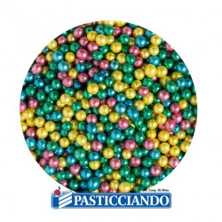 Perle di zucchero colormix metallizzate 100gr Decora in vendita online