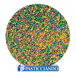 Perline mompariglia di zucchero colormix metallizzate 100gr Decora in vendita online