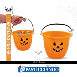 Secchio zucca porta caramelle halloween Fruttidoro s.r.l. in vendita online