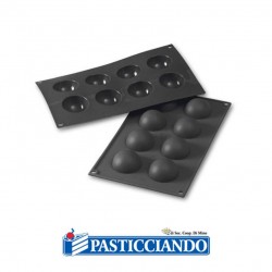  Vendita on-line di Stampo in silicone semisfera 8 cavità 30SF004 Martellato 