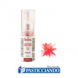 Glitter spray rosso Decora in vendita online