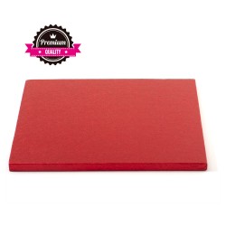 Sottotorta rigido quadrato rosso 40x40 h1,2 cm Decora in vendita online