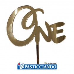 Cake Topper One dorato plex GRAZIANO in vendita online