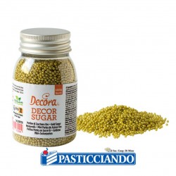  Vendita on-line di Perline di zucchero dorate 100gr Decora 