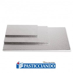  Vendita on-line di Sottotorta rettangolare argento 35x45 H1,2 cm Ambra's 