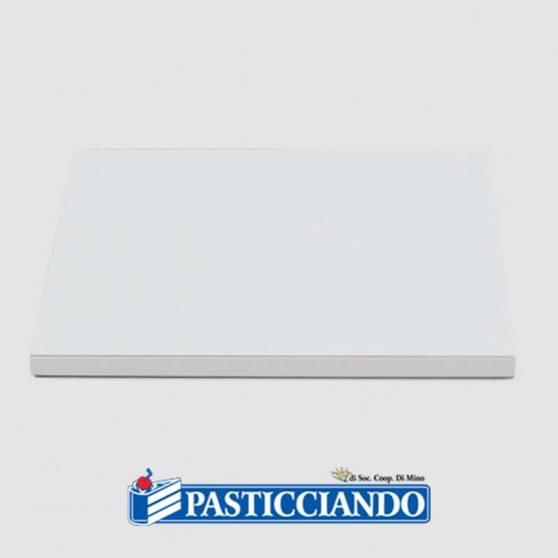 Sottotorta rigido quadrato bianco 36x36 H1,2 cm - Decora