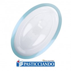  Vendita on-line di Vassoio ovale azzurro in pet 40x25,3 cm GRAZIANO 