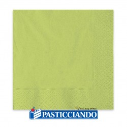  Vendita on-line di Tovaglioli verde mela 33x33cm 40pz Big Party 