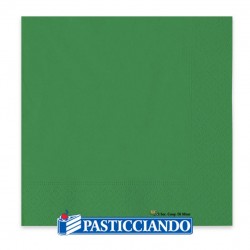  Vendita on-line di Tovaglioli verdi 33x33cm 40pz Big Party 