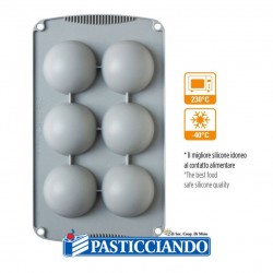 Stampo in silicone mezza sfera 7cm 6 cavità Decora in vendita online