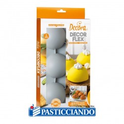 Vendita on-line di Stampo in silicone mezza sfera 8cm 5 cavità Decora 