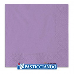  Vendita on-line di Tovaglioli lilla 33x33cm 40pz Big Party 