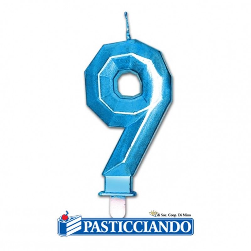 Candelina blu metal n.9 - Big Party