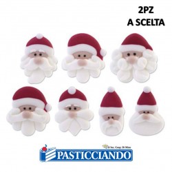  Vendita on-line di Viso Babbo Natale in zucchero 2D 2pz Ambra's 