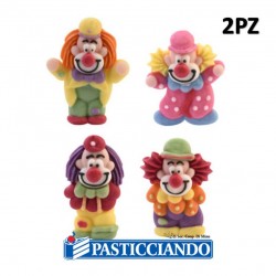  Vendita on-line di Clown in zucchero colorati 2D 2pz Ambra's 