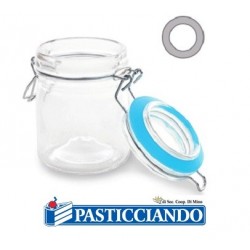 Vasetto in vetro ermetico tondo 1pz Modecor in vendita online