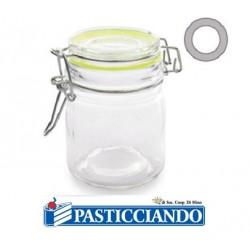 Vasetto in vetro ermetico tondo 1pz Modecor in vendita online