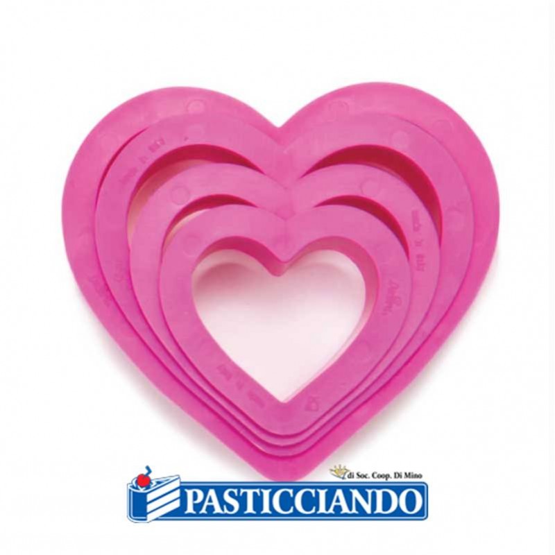 Kit tagliapasta cuore 4pz - Decora