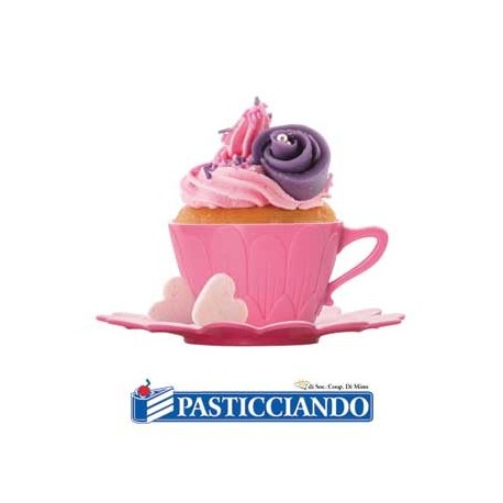 Set 2 tazze muffin fucsia - Pavoni