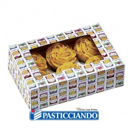 Culpitt Set Trasporto Torte - Base Azzurra 25,4 Cm E Scatola Bianca - Per Torte E Cupcake - Compleanno E Feste